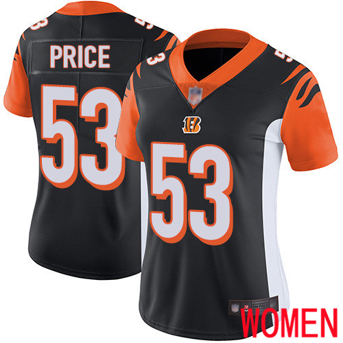 Cincinnati Bengals Limited Black Women Billy Price Home Jersey NFL Footballl #53 Vapor Untouchable